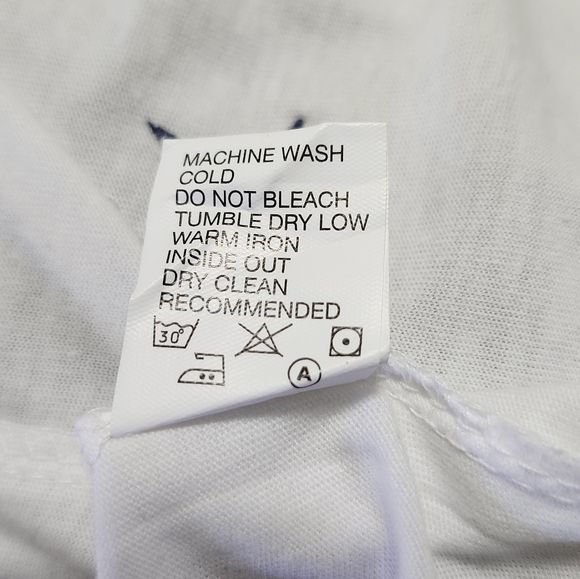 Eighth Avenue White Blue Red Embroidered Stars Crewneck Short SL T-shirt Sz XL - Picture 6 of 6